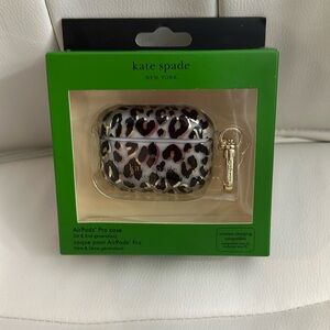 Kate Spade Leopard Pro Airpod Case new in box